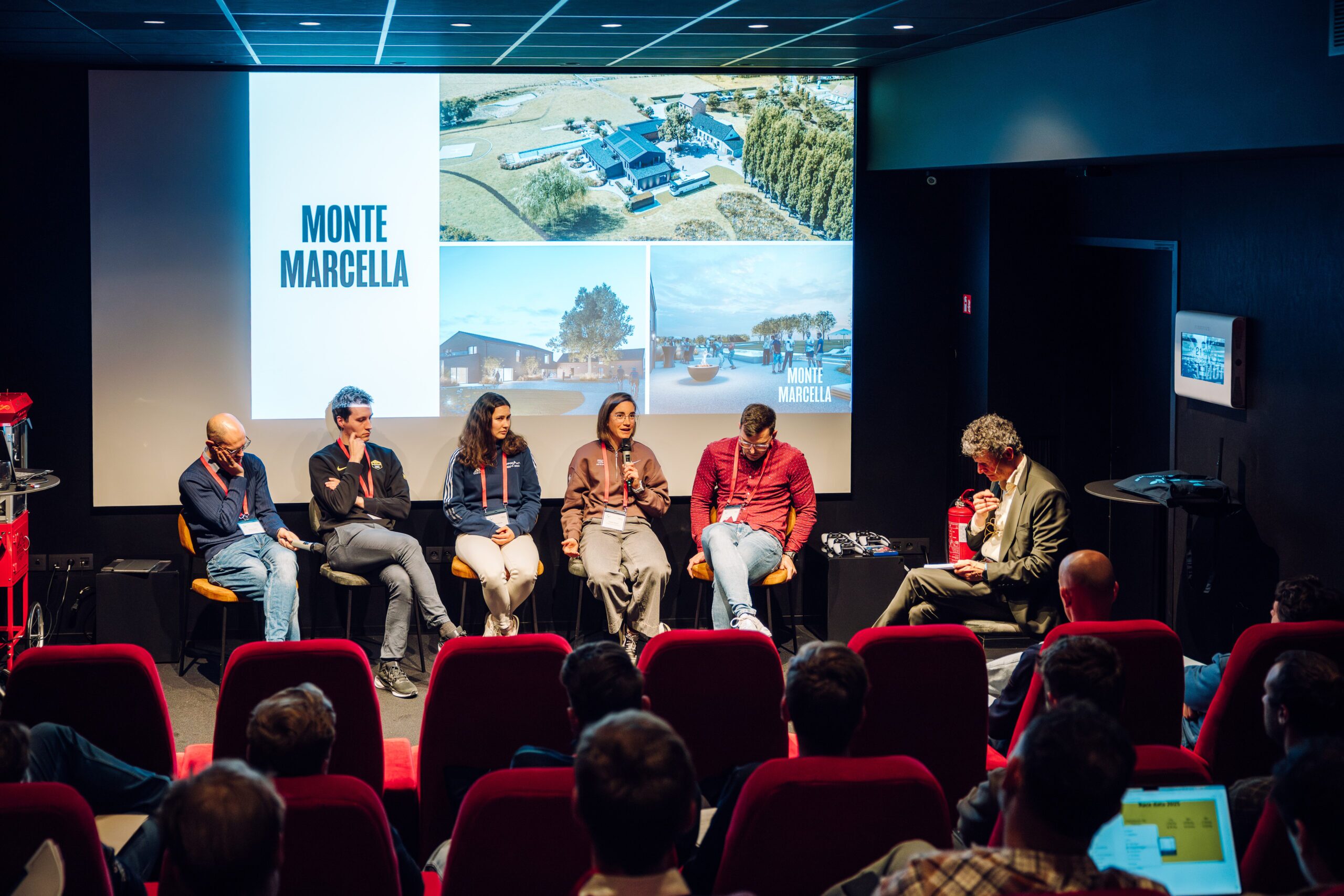 Panel discussion in the Monte Marcella Media Room: David de Clerck (Team UAE), Wouter Peeters (Newcastle University, Open Universiteit), Jasper Vaeck (Team Visma – Lease a Bike), Franck Brocherie and Janne Bouten (INSEP, Paris) and Lieselot Delcroix (Team FDJ-Suez) shared insights on understanding fatigue resistance.