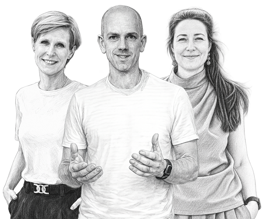 Julie, Frederik en Katja