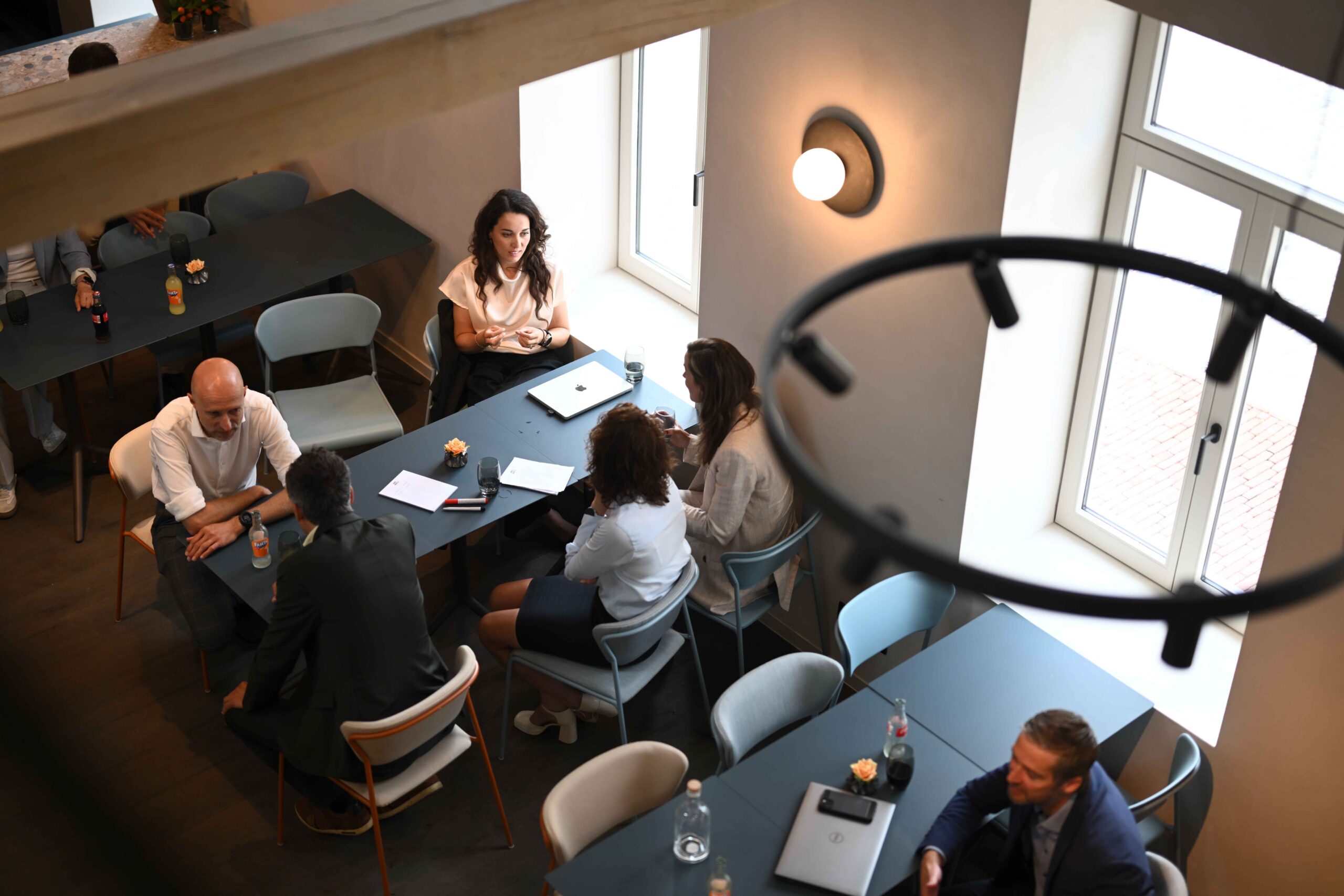 Informal meeting in Bar Marcel at Monte Marcella