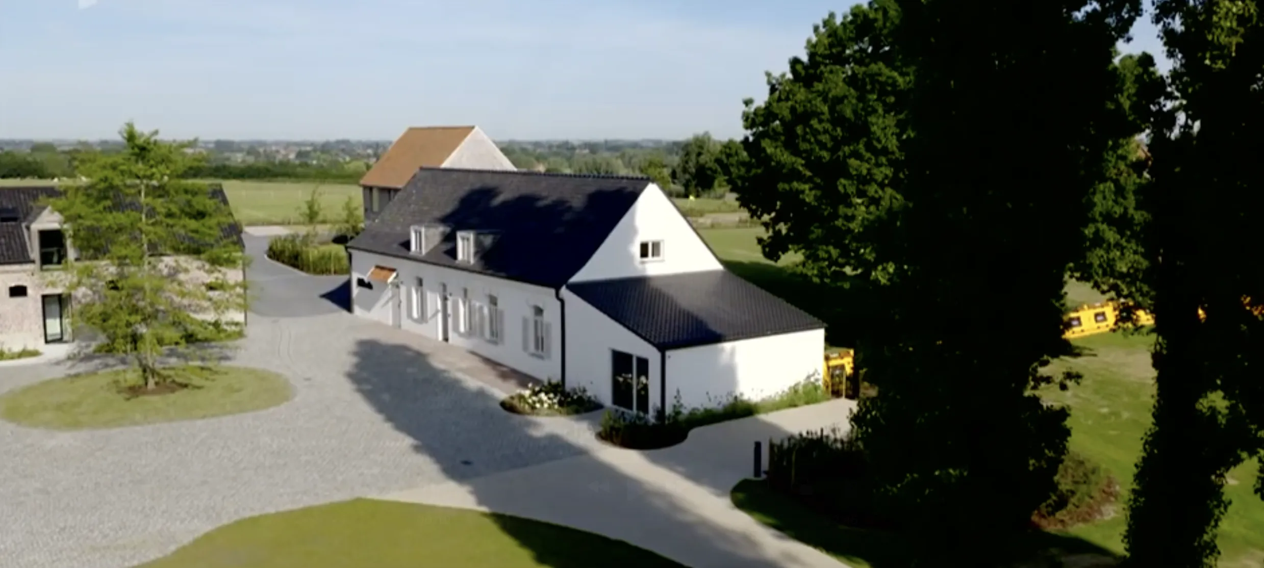 The old farmhouse was rebuilt using highly sustainable methods