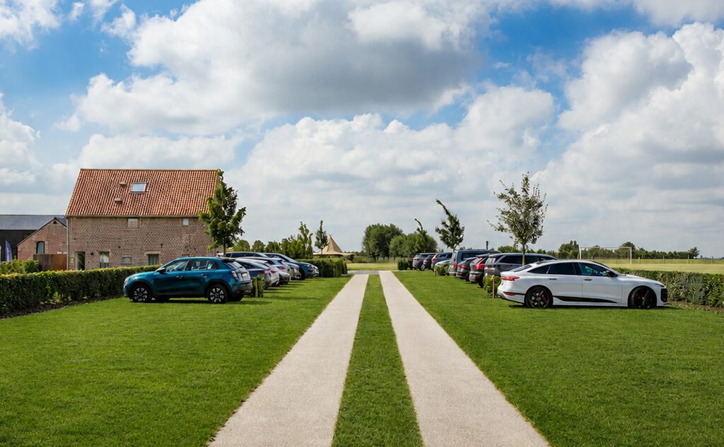 Ruime en afgesloten parking